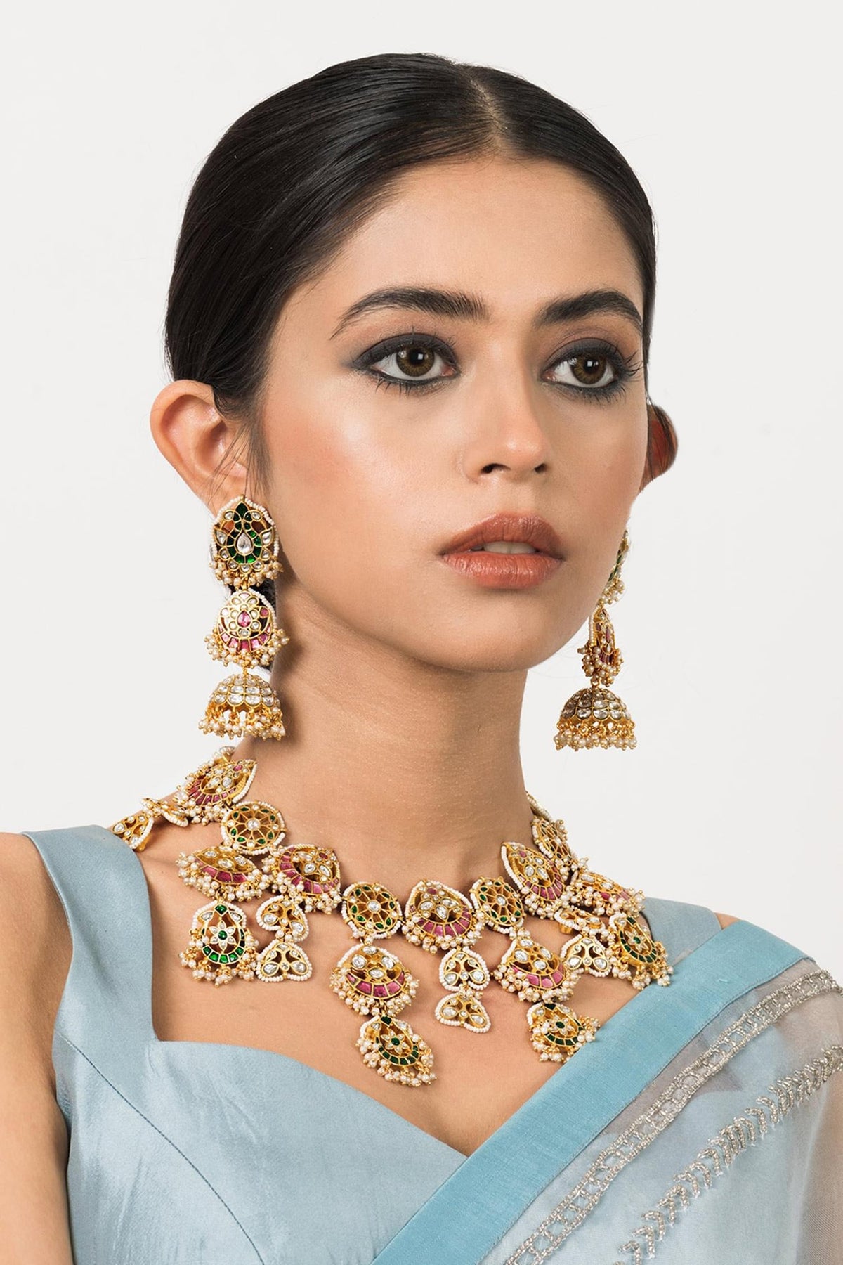 Vintage Jadau Kundan Necklace Set 