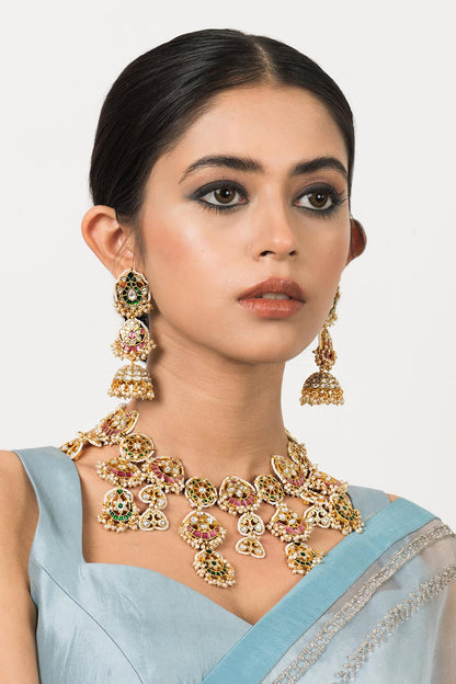 Vintage Jadau Kundan Necklace Set 
