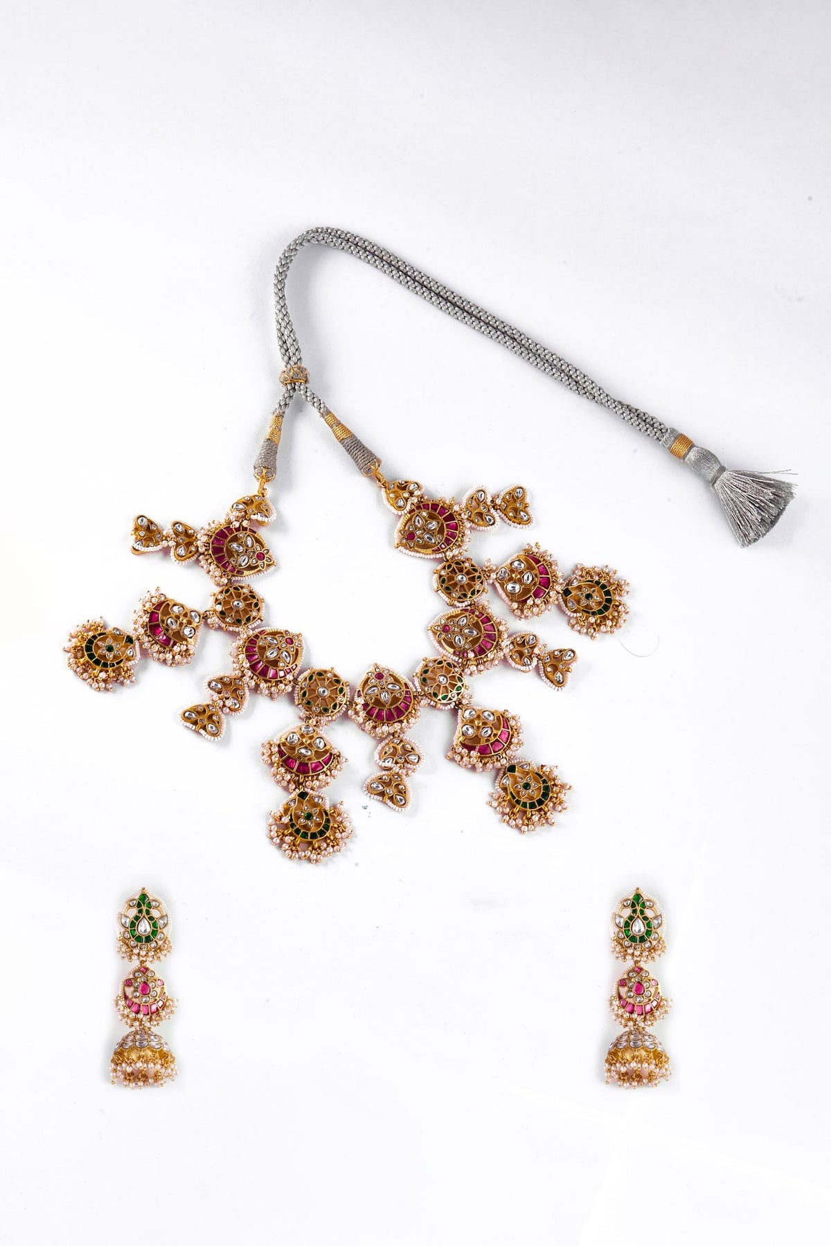 Vintage Jadau Kundan Necklace Set 