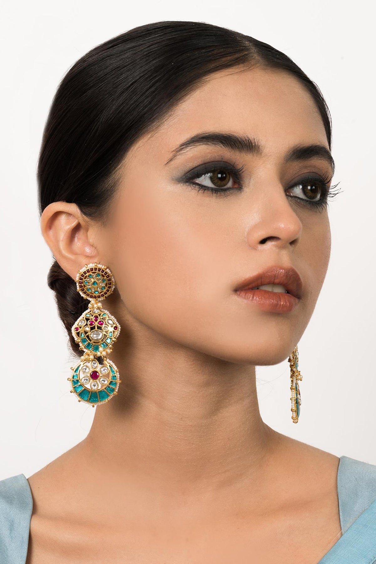Jadau Kundan Embellished Chandbalis 