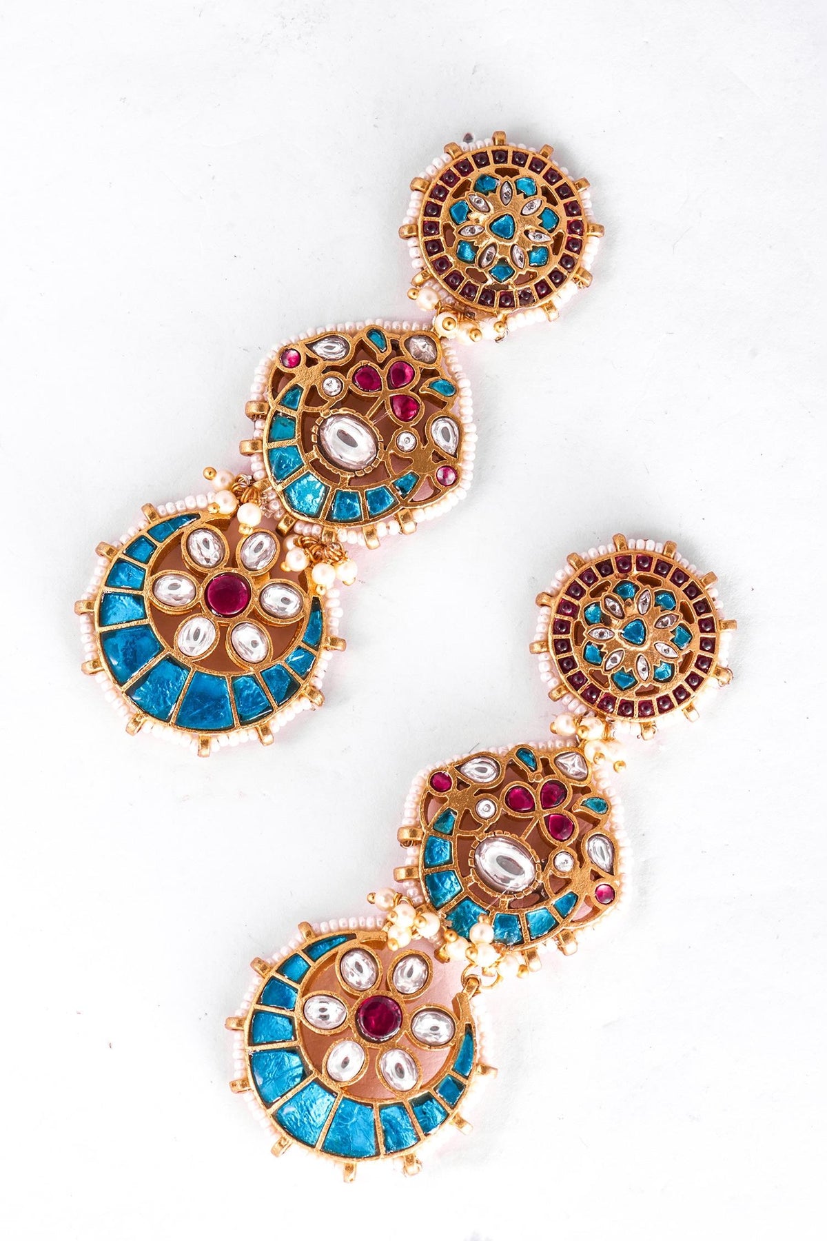 Jadau Kundan Embellished Chandbalis 