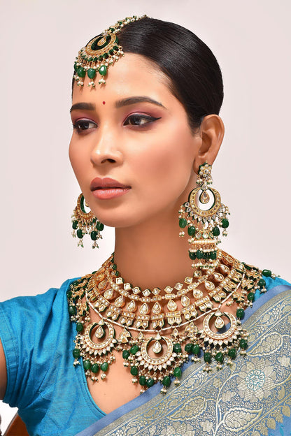 Kundan Embellished Necklace Set 