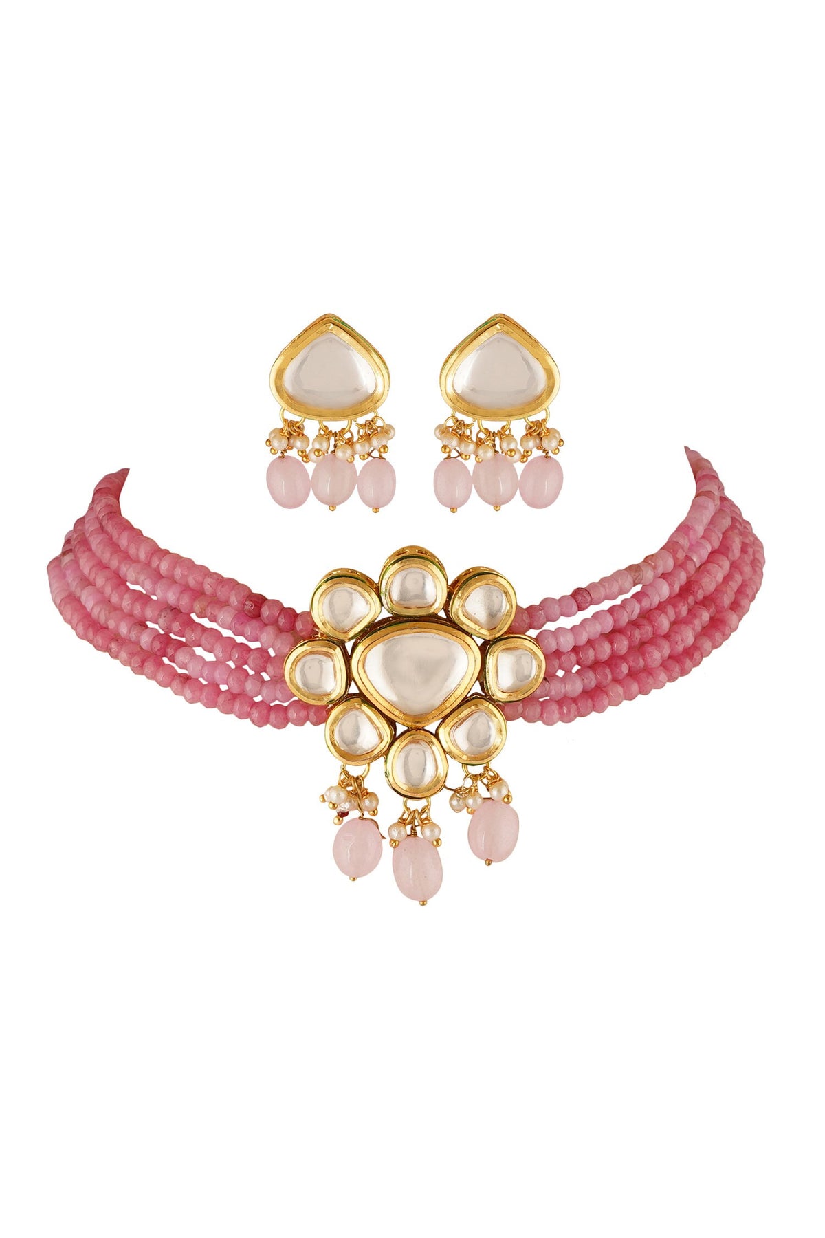 Bead Embellished Necklace Set 