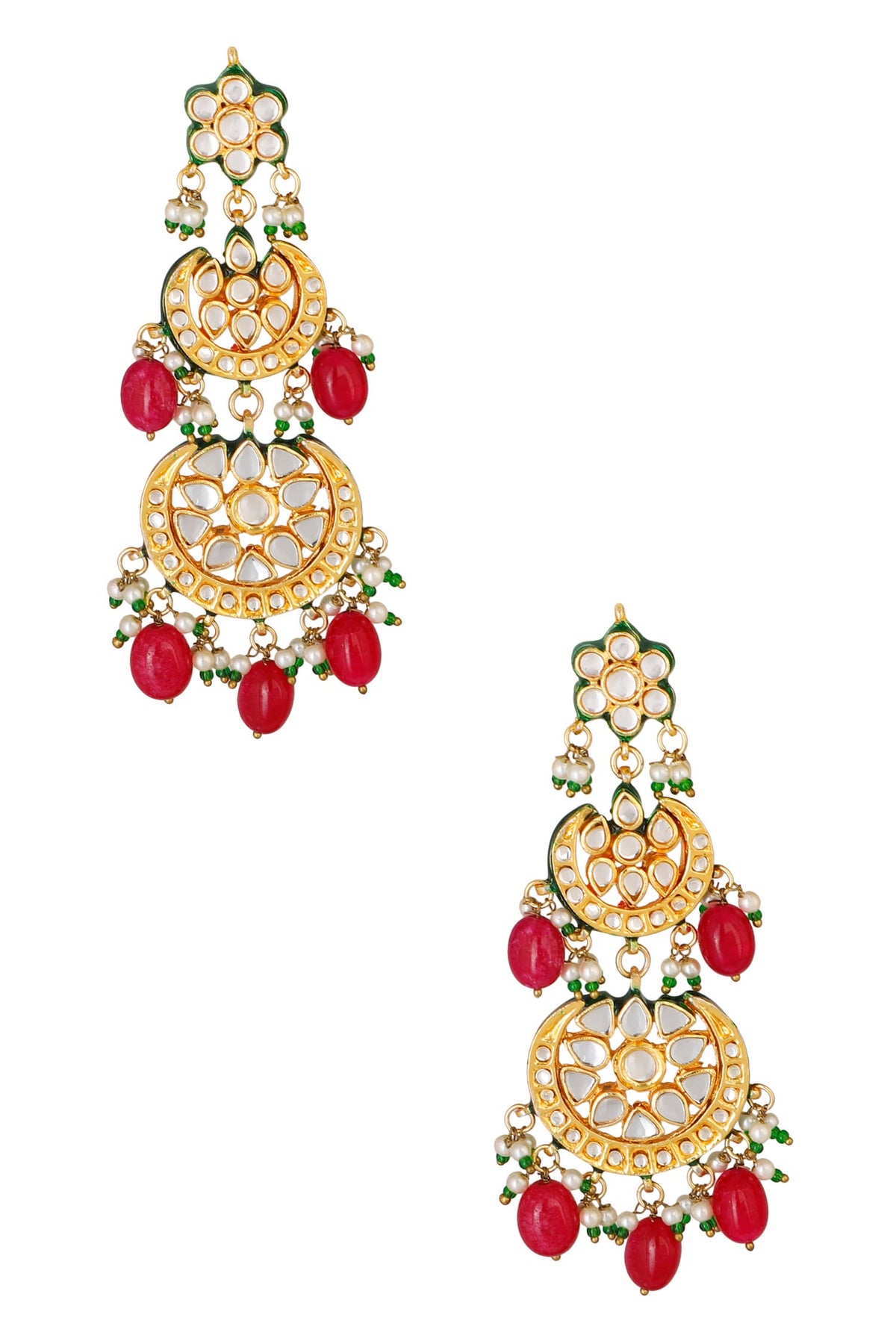 Kundan Tiered Danglers 