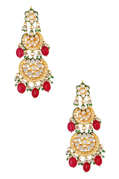 Kundan Tiered Danglers 