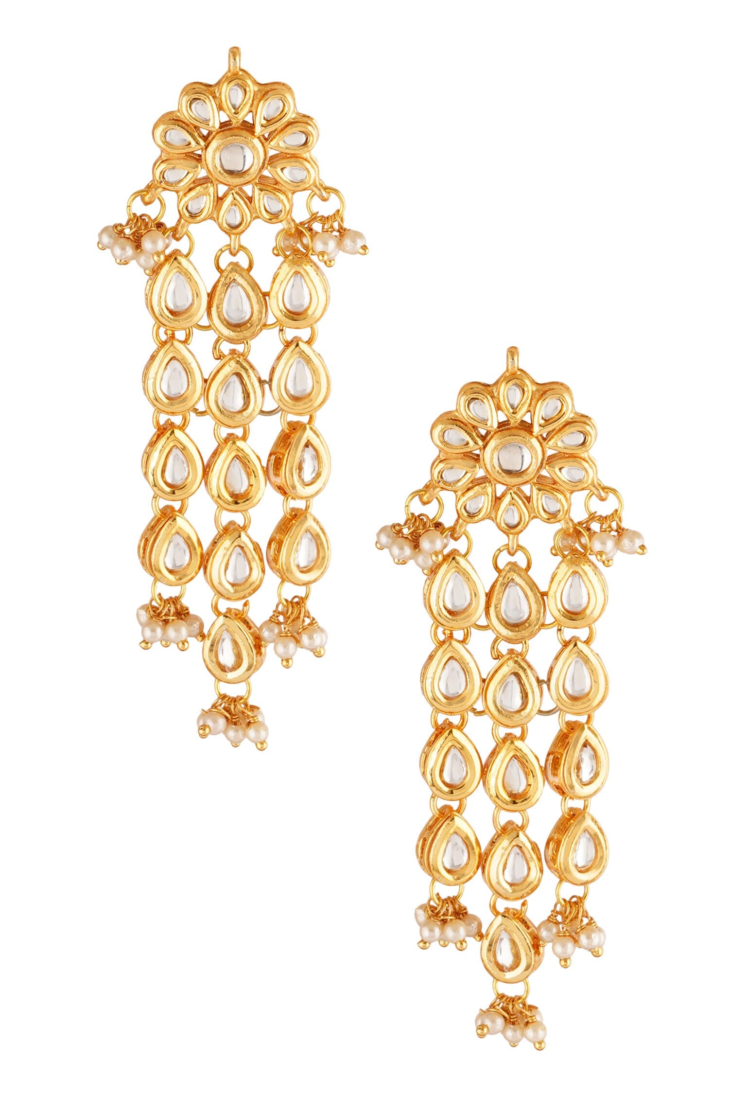 Stone Studded Dangler Earrings 