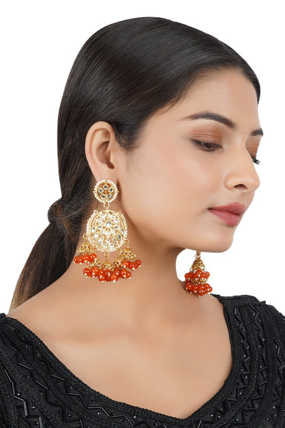 Bead Drop Chandbali Earrings 