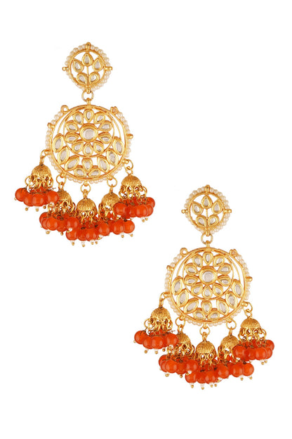 Bead Drop Chandbali Earrings 