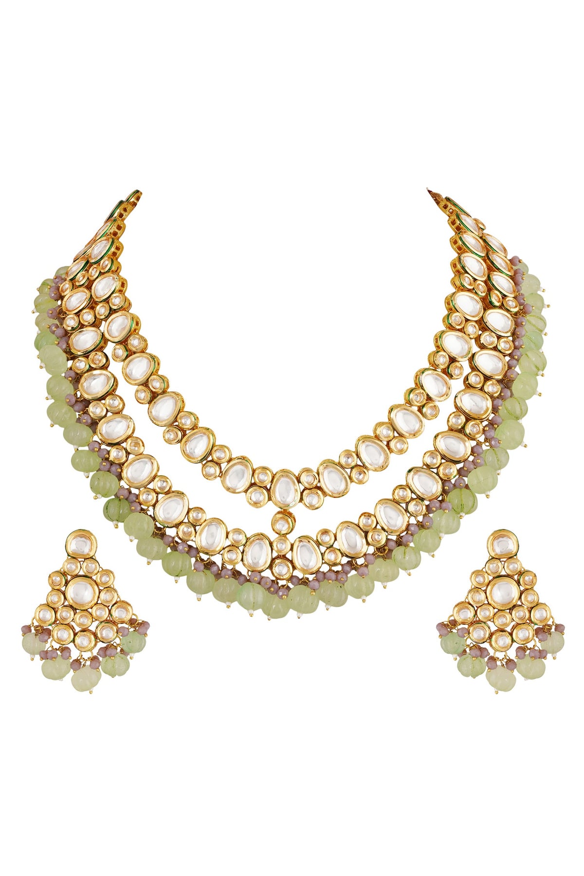 Kundan Layered Necklace Set 