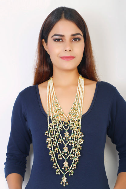 Kundan Bead Layered Necklace 