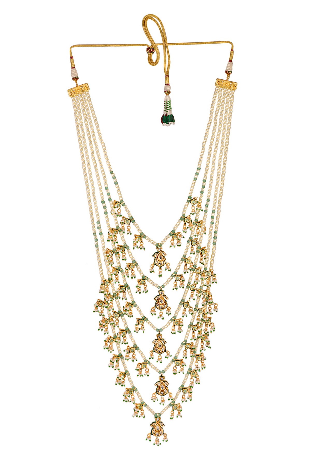 Kundan Bead Layered Necklace 