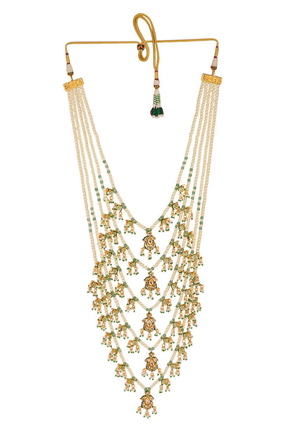 Kundan Bead Layered Necklace 