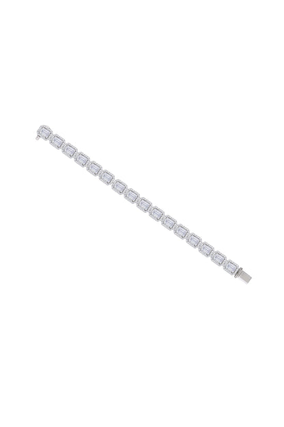 Octagon Swarovski Embellished Tennis Bracelet 