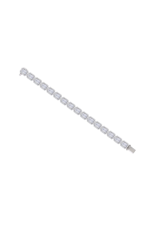 Octagon Swarovski Embellished Tennis Bracelet 