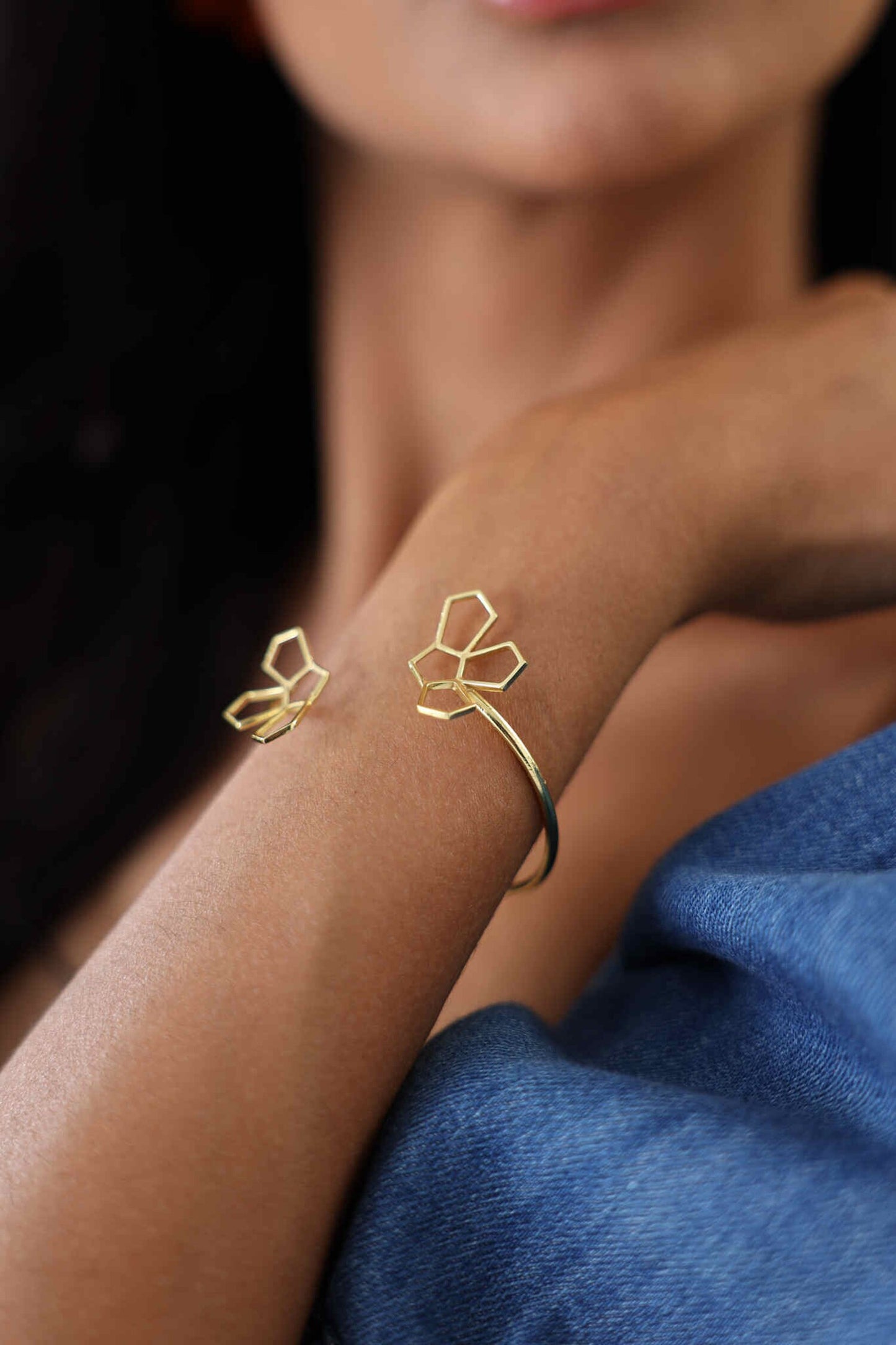 Clio Floral Cutwork Bangle 