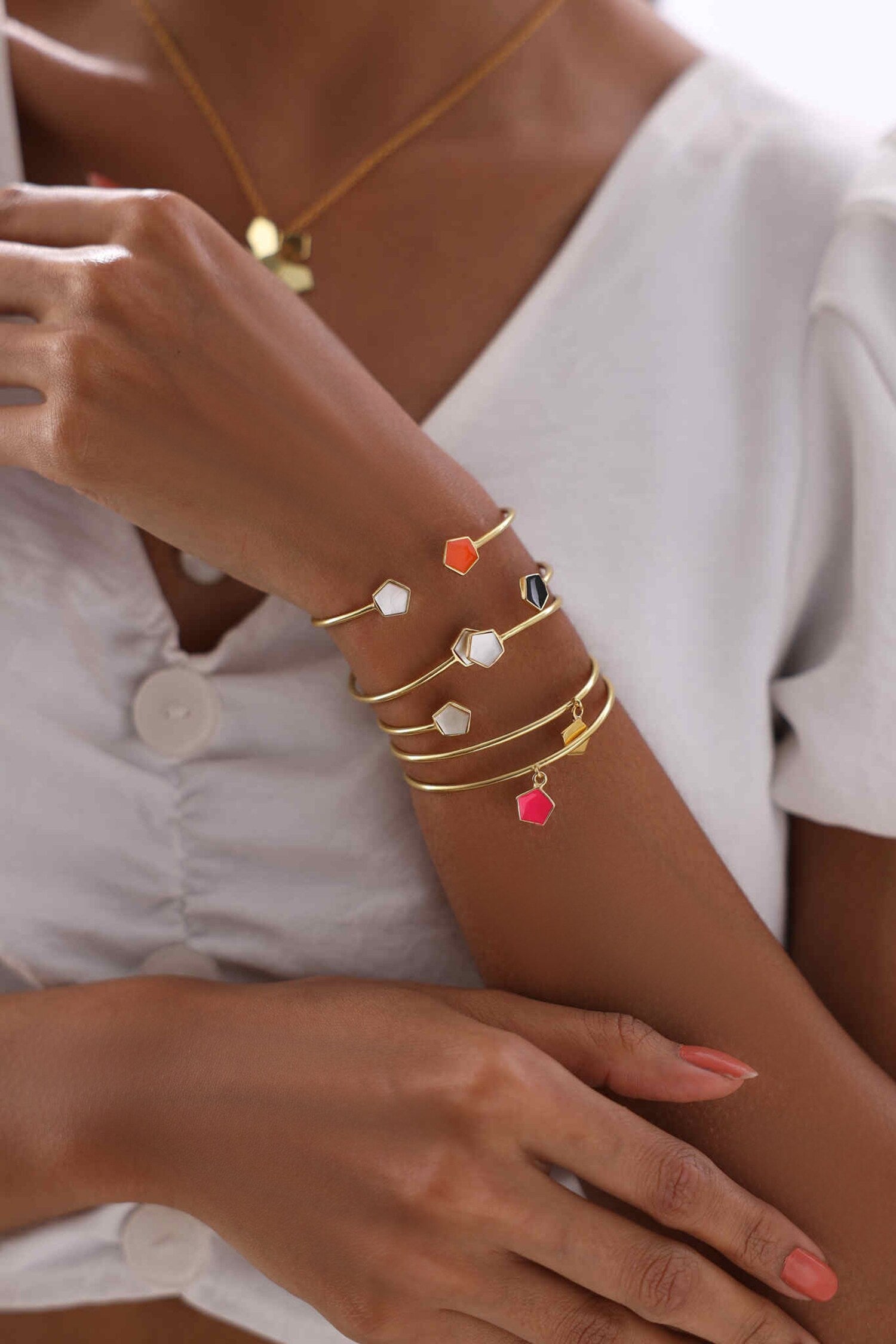 Lumi Geometric Pattern Bangle 
