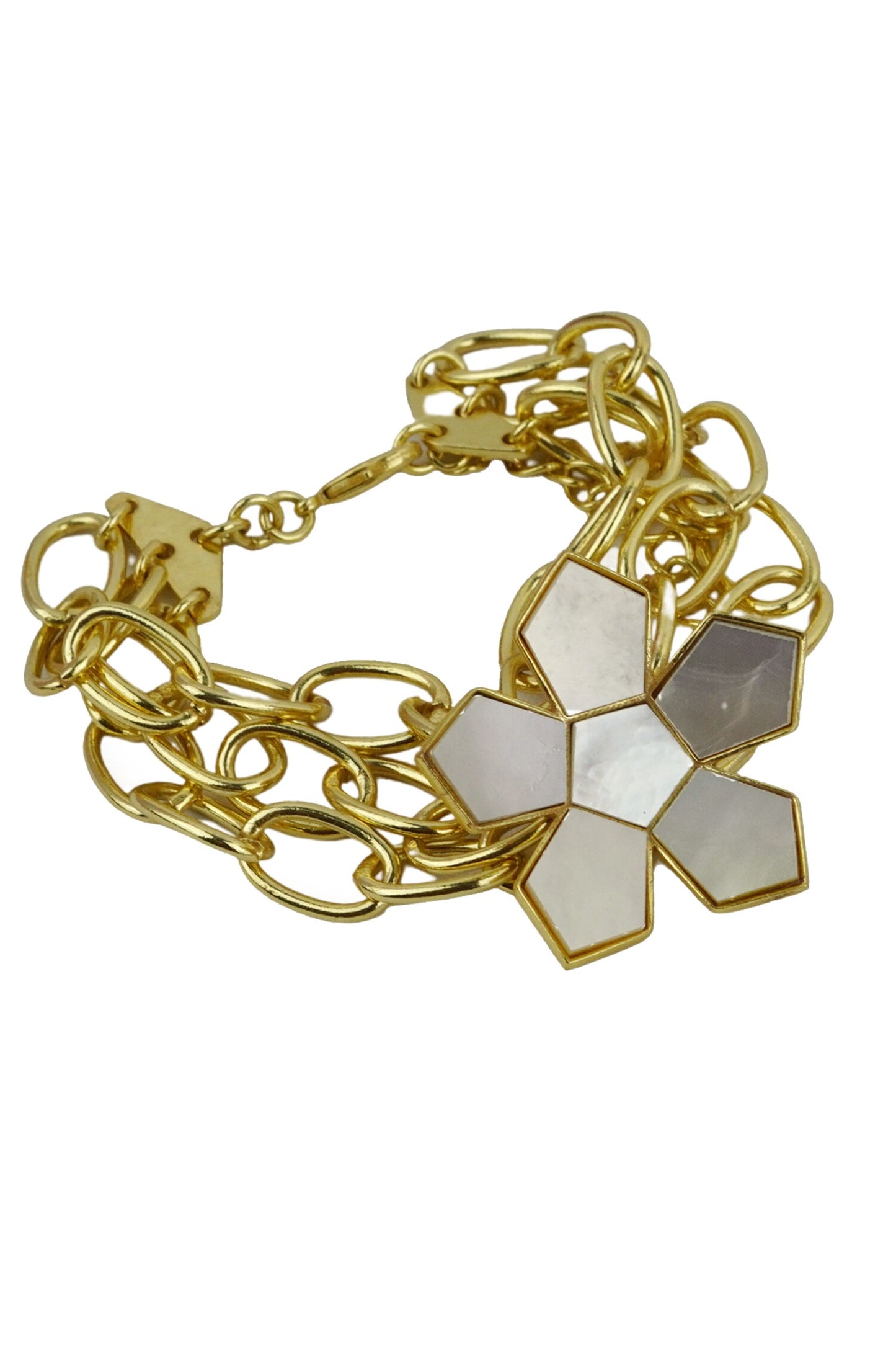 Elan Mother Of Pearl Embellished Bracelet 
