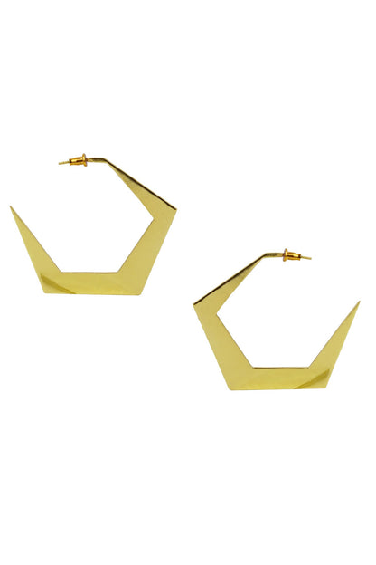 Espoir Geometric Pattern Hoops 