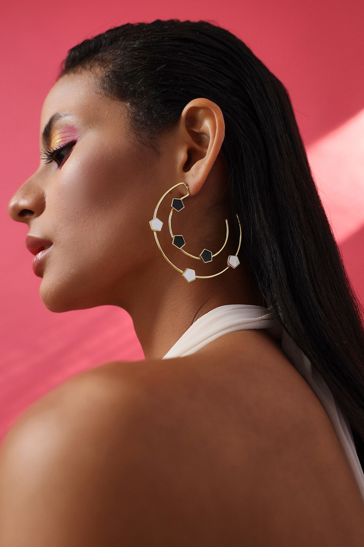 Magnolia Geometric Pattern Hoops 