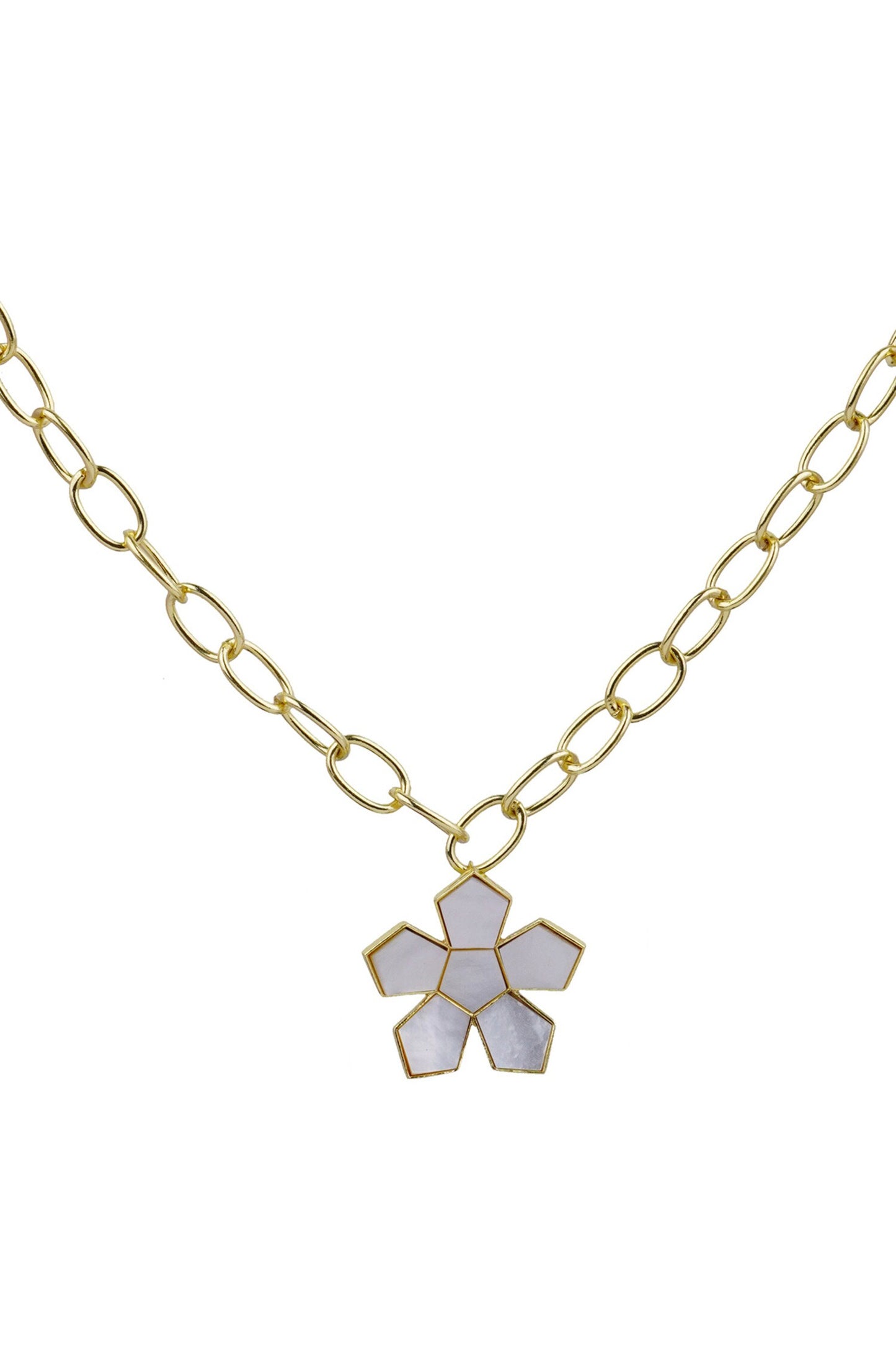 Leilani Floral Pattern Interlinked Necklace 