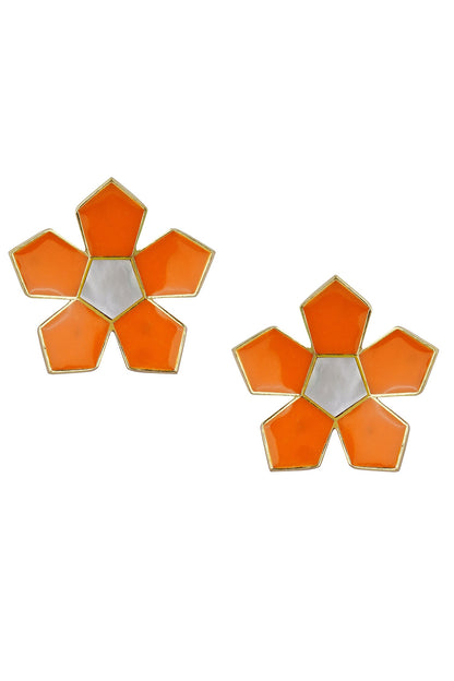 Willow Floral Motif Pattern Studs 