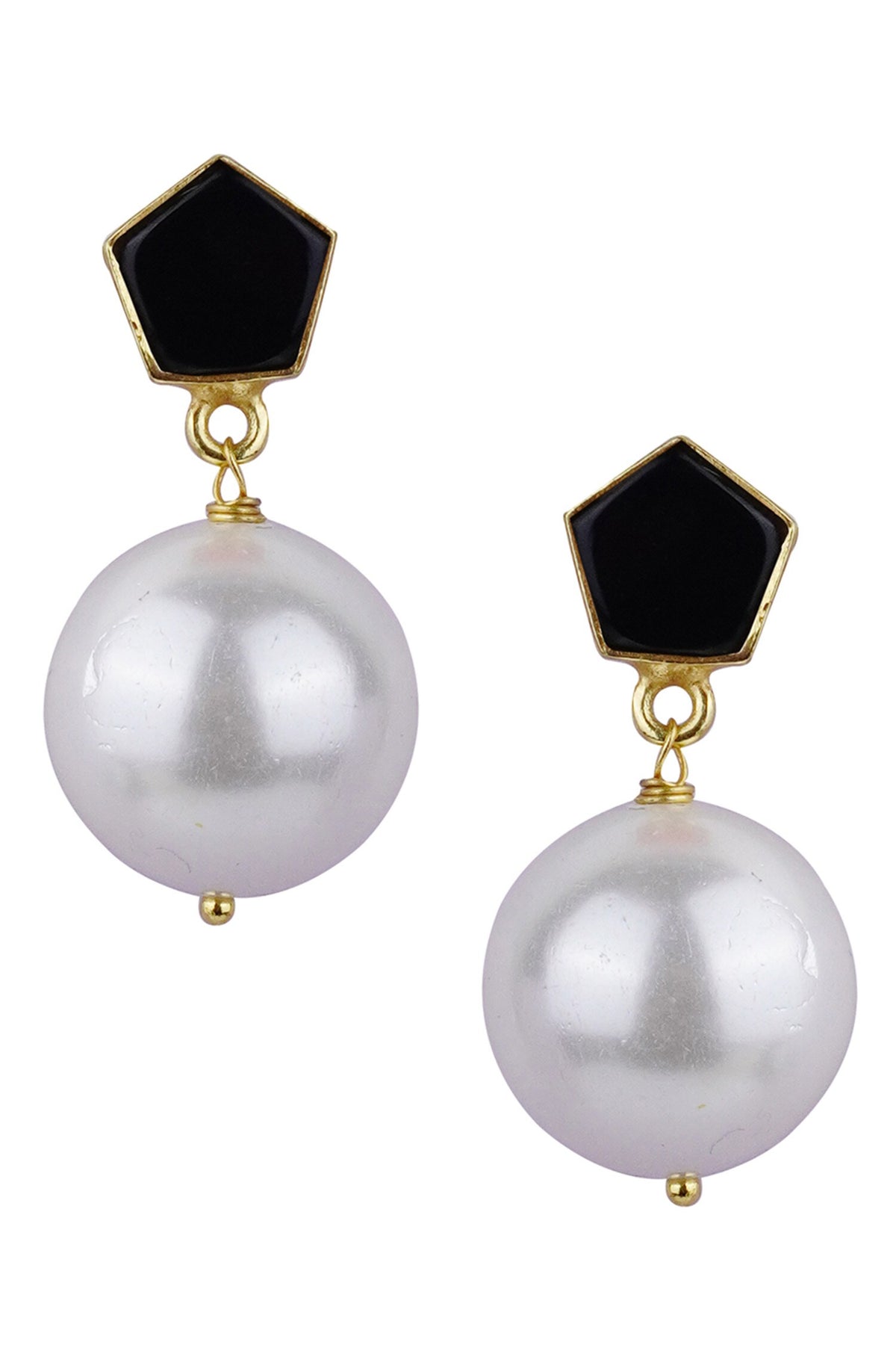 Noir Geometric Pattern Earrings 