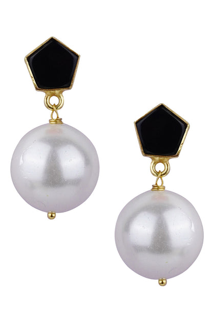 Noir Geometric Pattern Earrings 