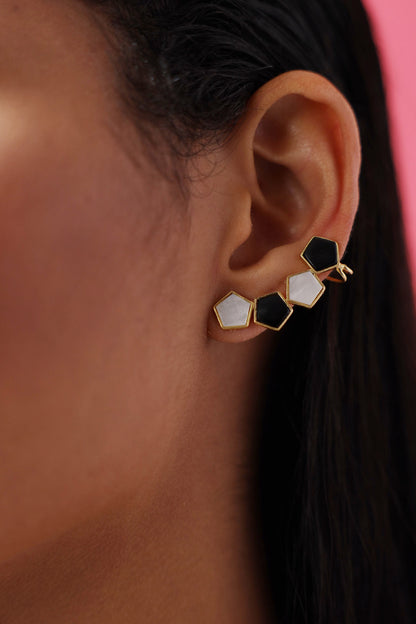 Arlo Geometric Pattern Earrings 