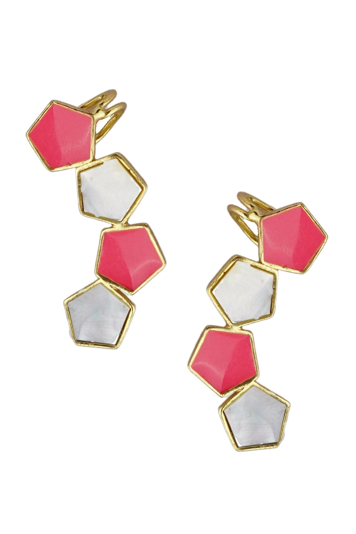 Arlo Geometric Pattern Embellished Earrings 
