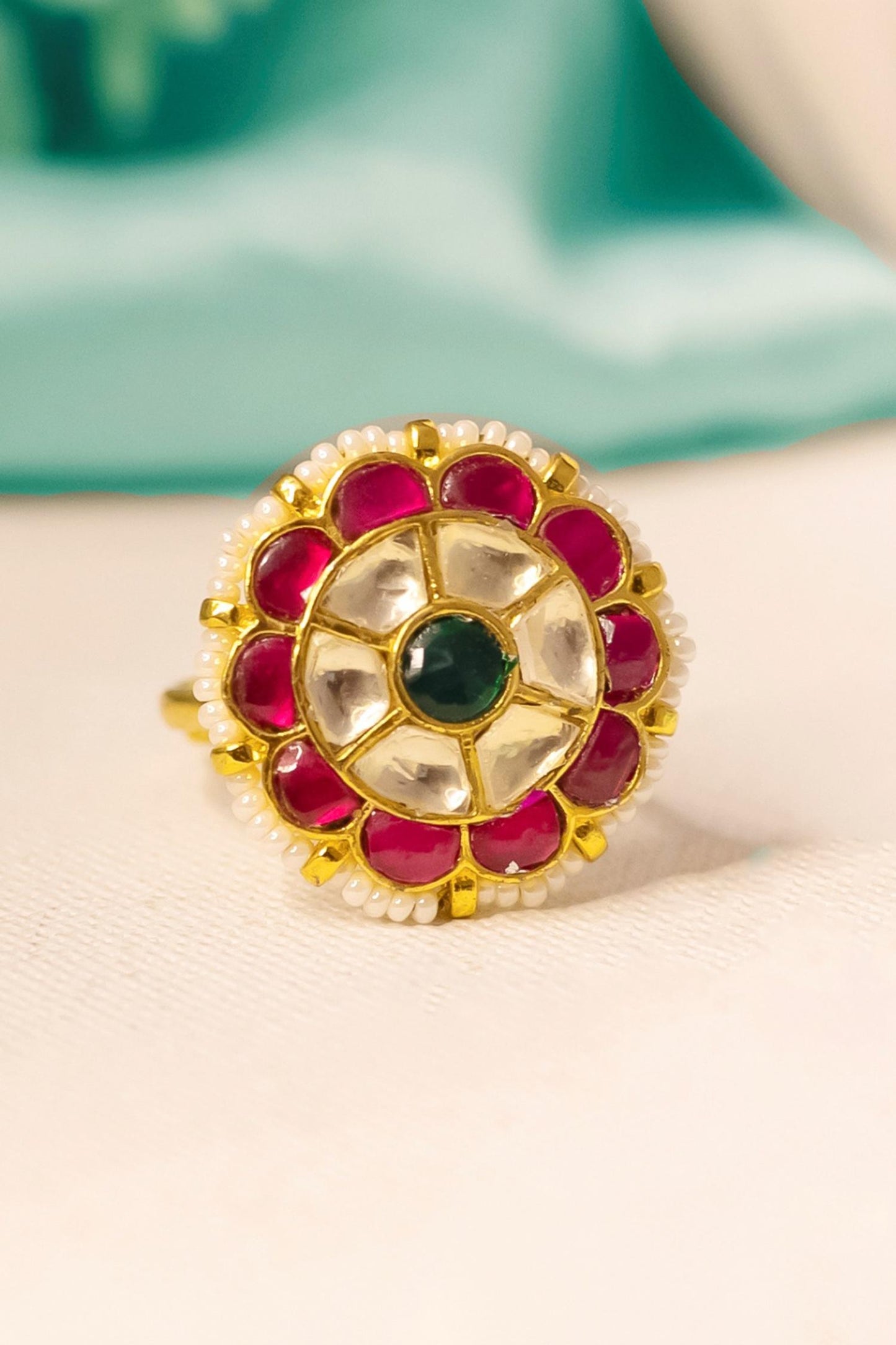 Ruby Embellished Ring 