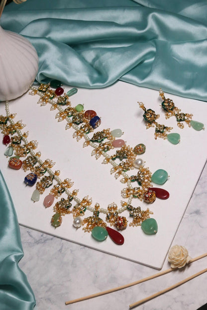 Stone Embellished Necklace Set 