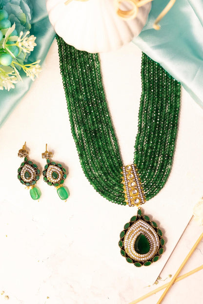 American Diamond Stone Embellished Necklace Set 