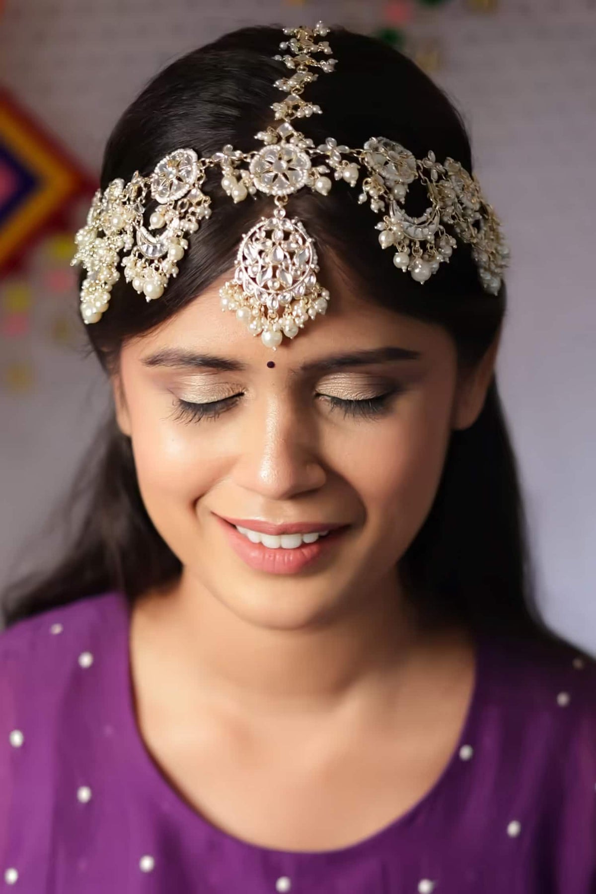 Floral Embellished Sheeshpatti 