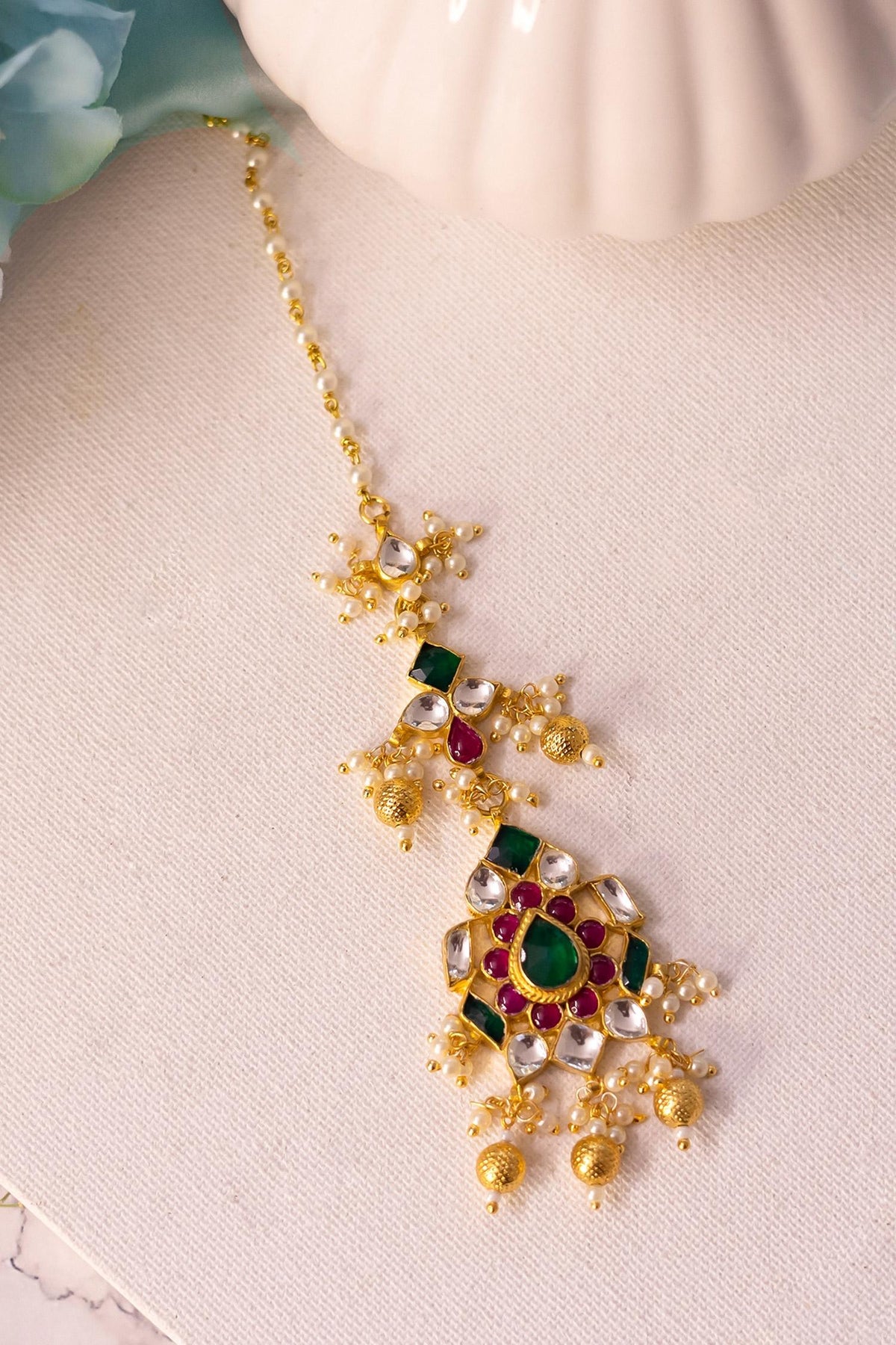 Bead Drop Maangtikka 