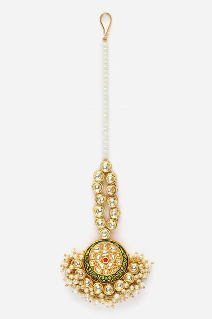 Kundan & Pearl Embellished Maangtikka 