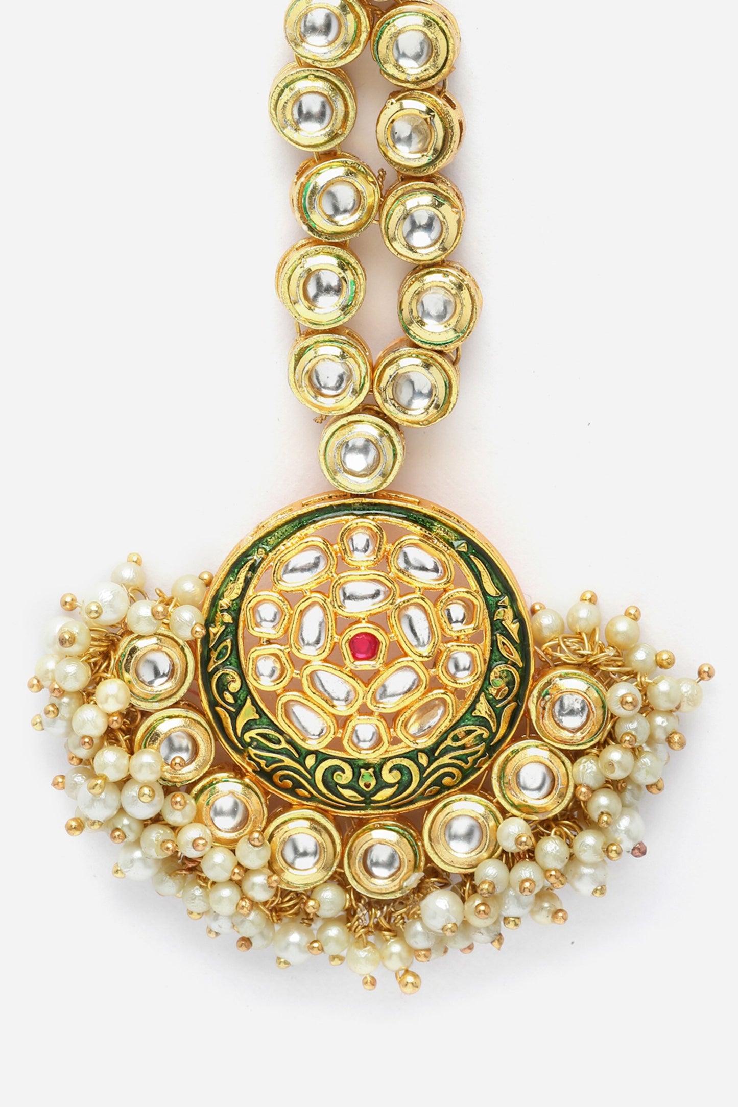 Kundan & Pearl Embellished Maangtikka 