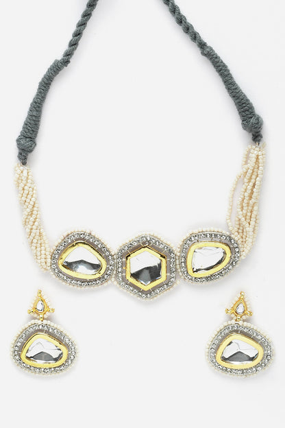 Geometric Embellished Choker Necklace Net 