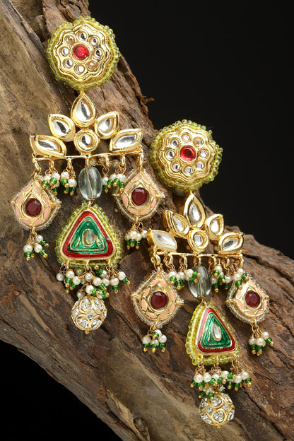 Kundan Embellished Danglers 