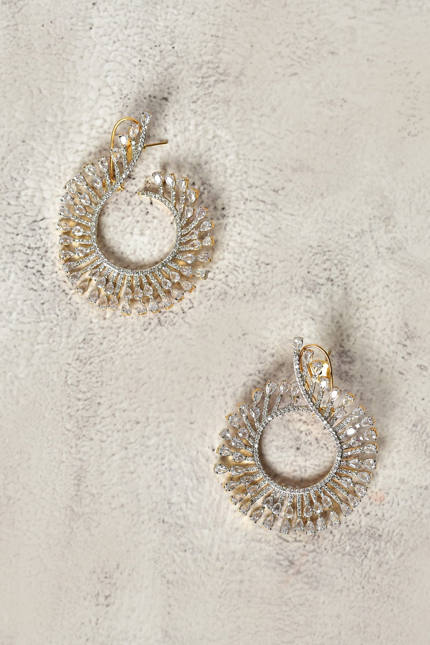 Studded Statement Hoop Earrings 