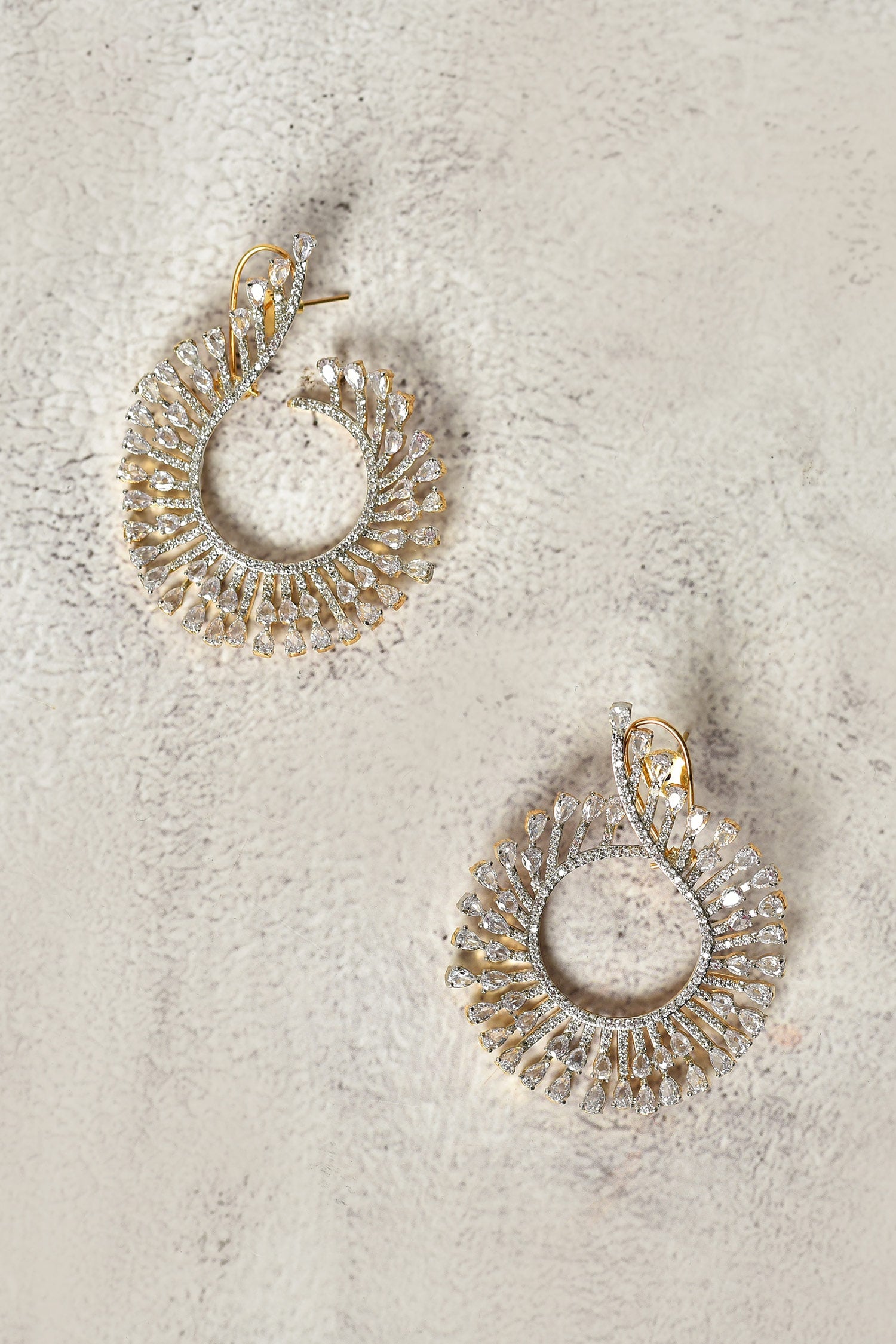 Studded Statement Hoop Earrings 