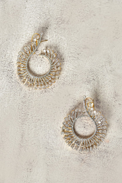 Studded Statement Hoop Earrings 