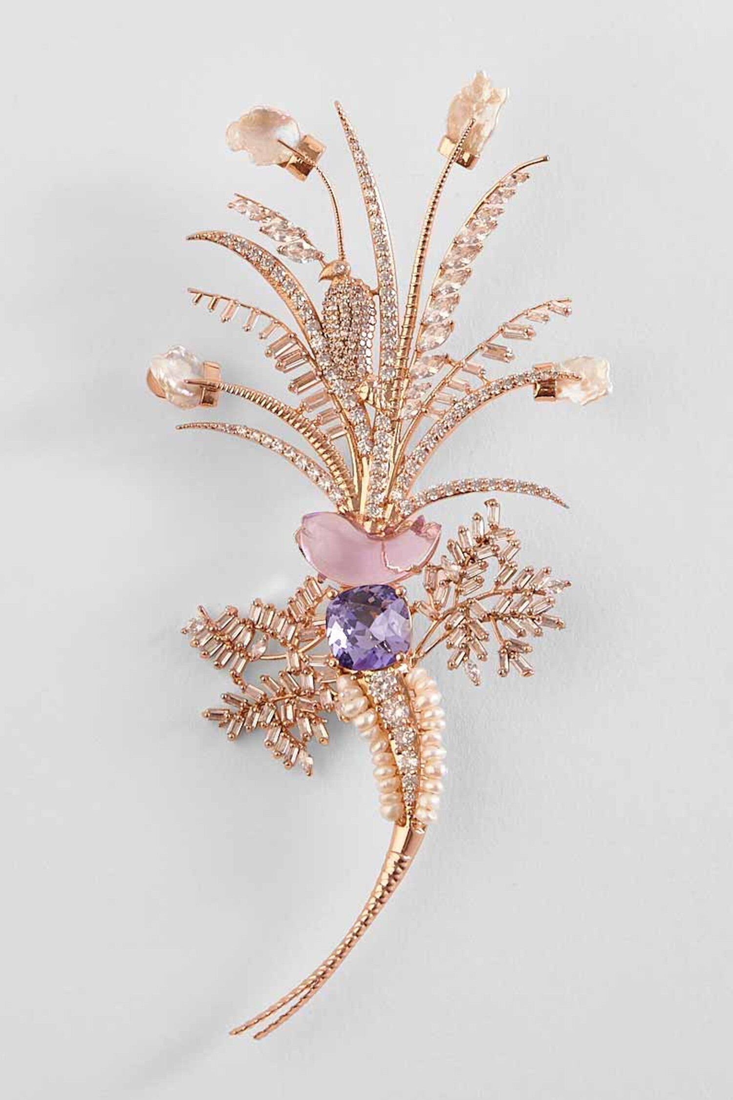 Le Sunset Palm Embellished Brooch 