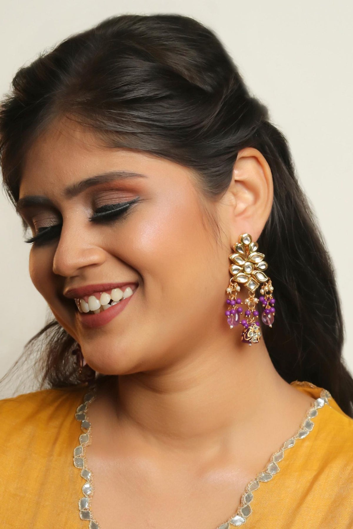 Gemstone Embellished Earrings 