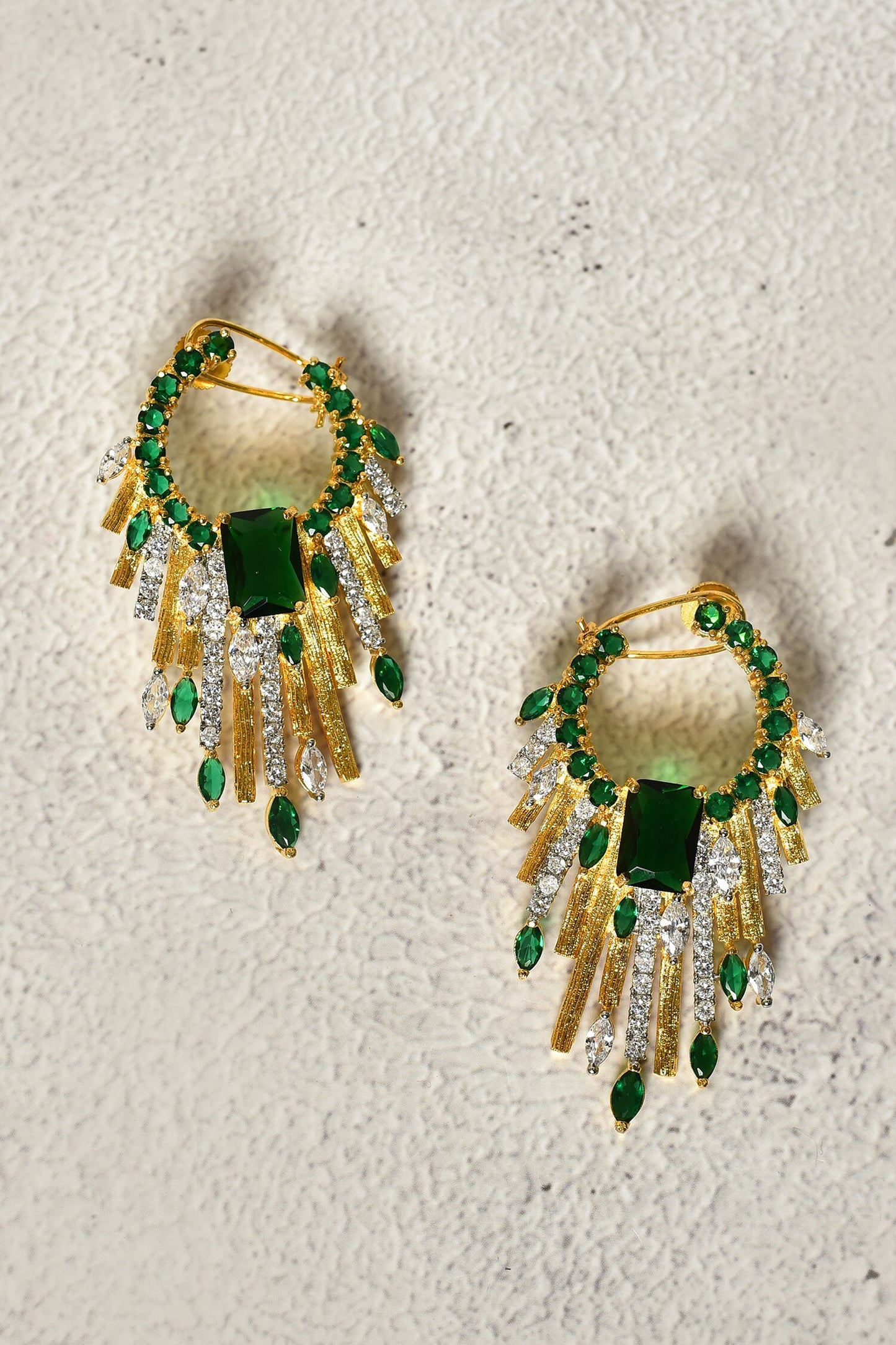 Stone Embellished Earrings 