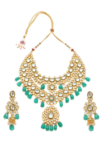 Kundan Embellished Layered Necklace Set 