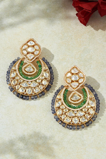 Agate Stone Embellished Chandbalis 