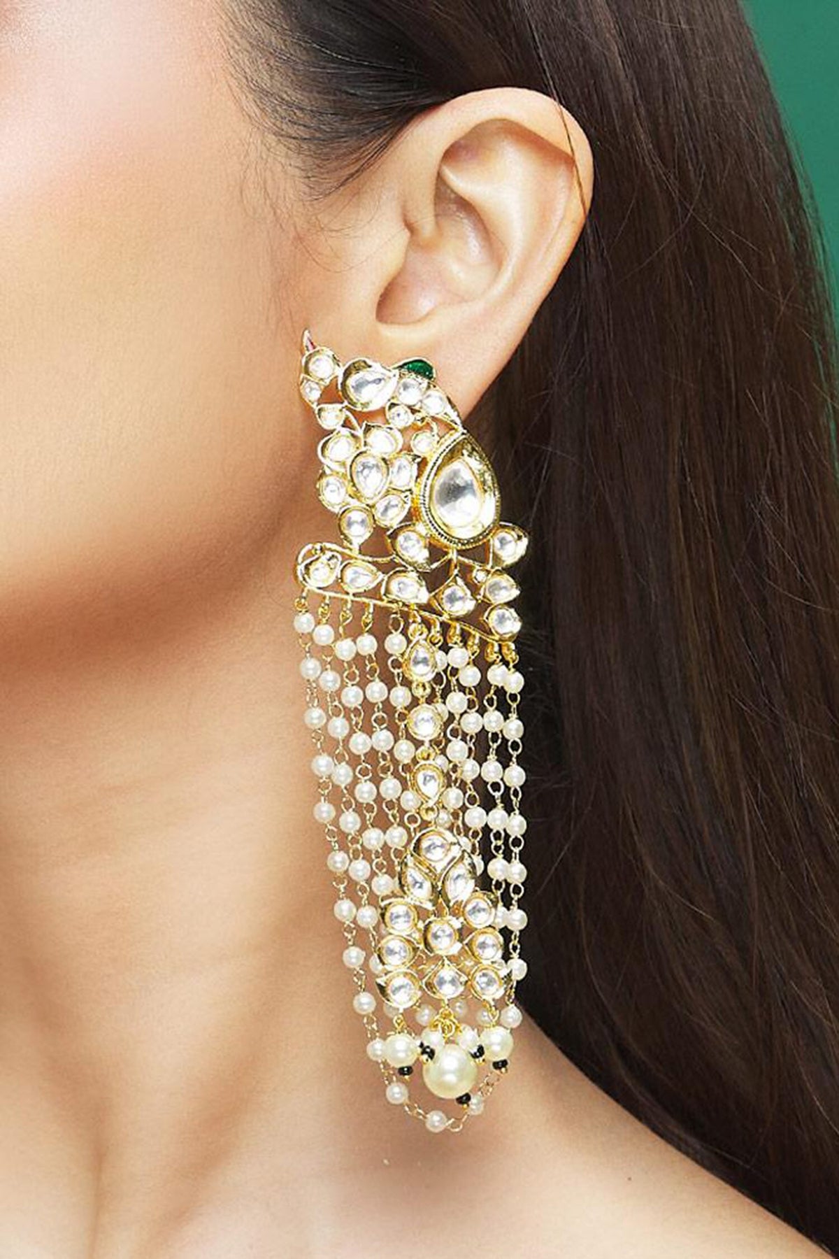 Bead Chain Dangler Earrings 