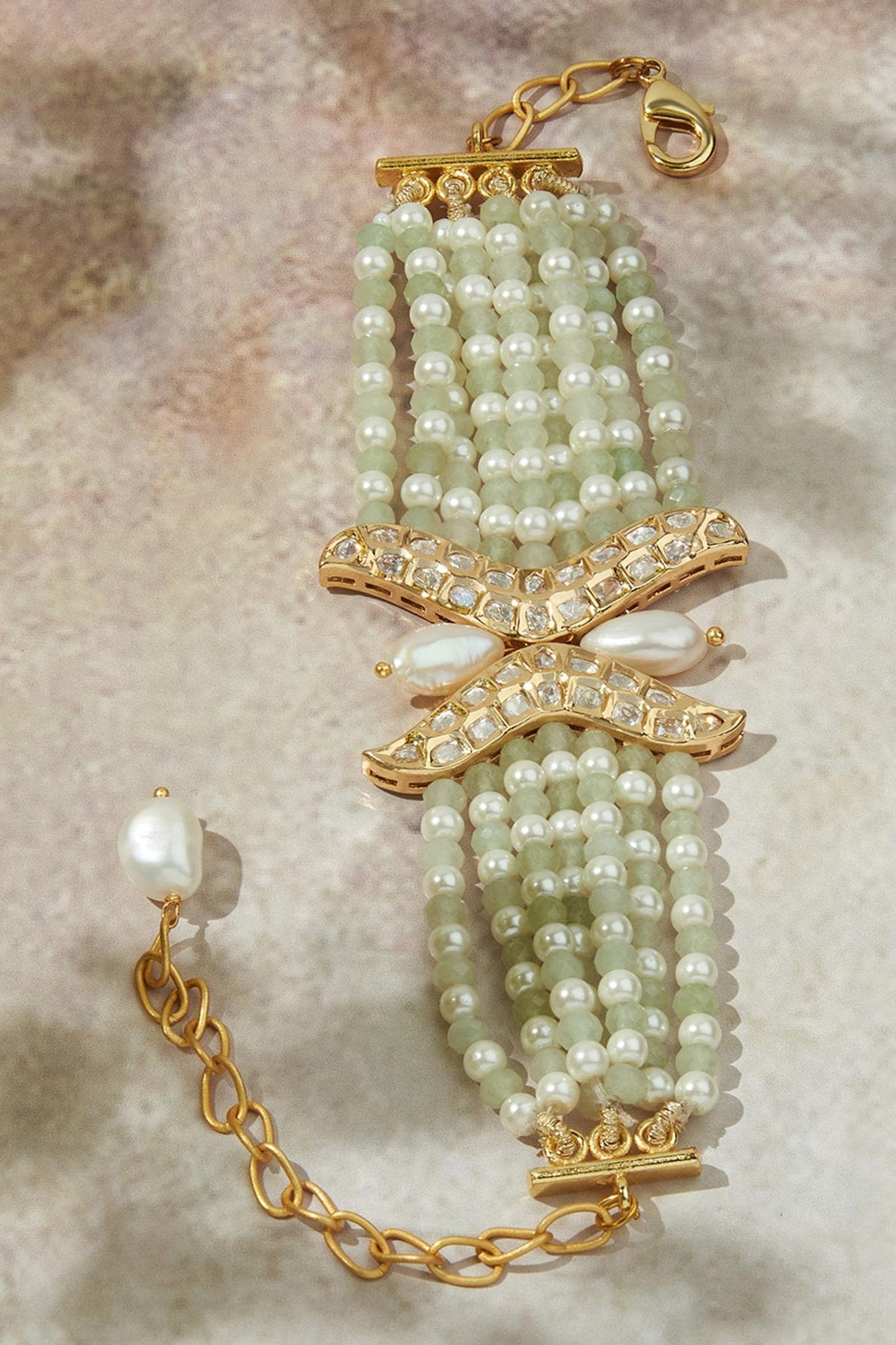 Pastel Polki Beaded Bracelet 
