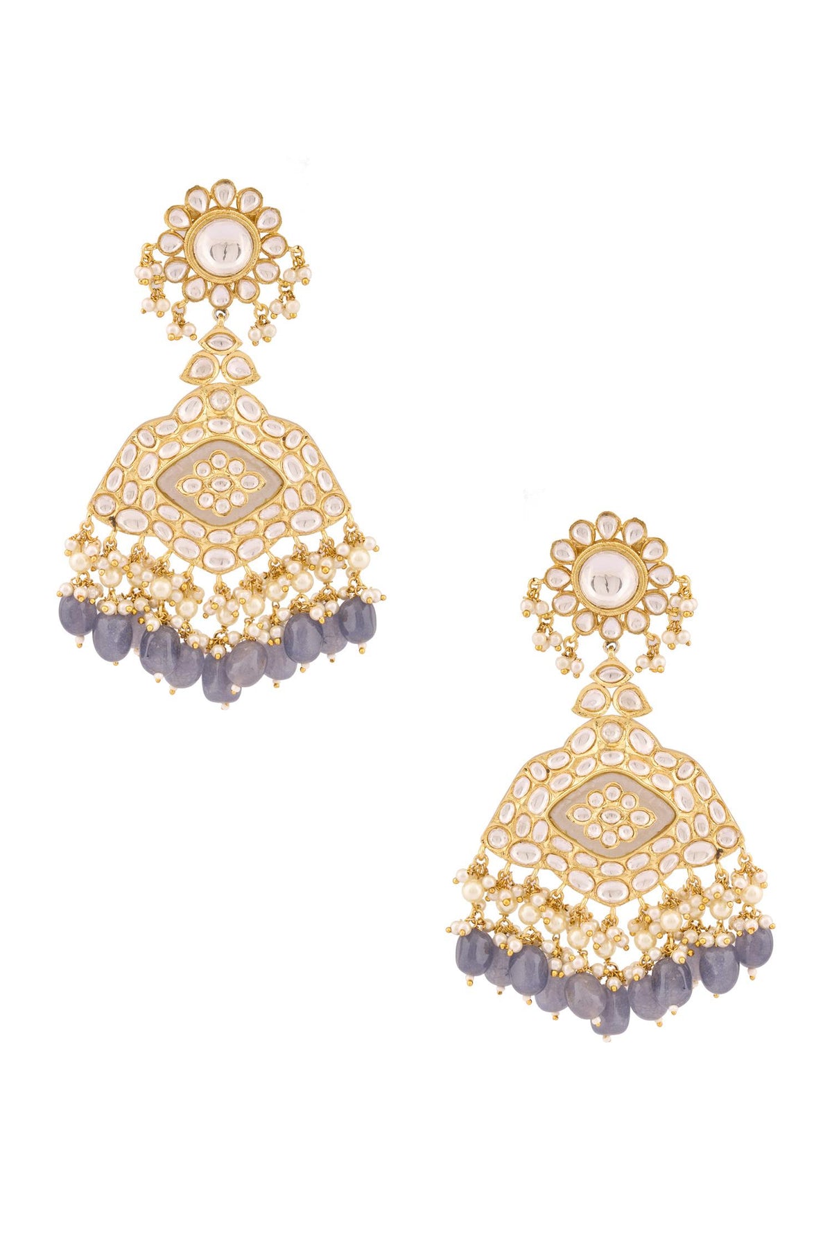 Stone Embellished Dangler Earrings 