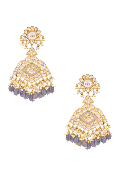 Stone Embellished Dangler Earrings 